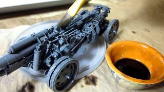 Building Trumpeter German SFH 18 15cm Field Howitzer In 135 Scale [upl. by Emmuela80]