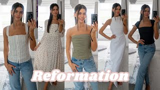 Reformation TryOn Haul Summer 2023 Fashion Inspo ✨ [upl. by Bekha]