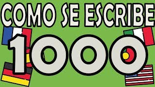 Como se Escribe el Número 1000 [upl. by Ciredor]