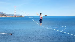 World Record Longest Slackline Attempt [upl. by Avek267]