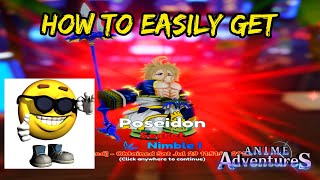 How To Easily Get The New Secret Poseidon In Anime Adventures [upl. by Sug]