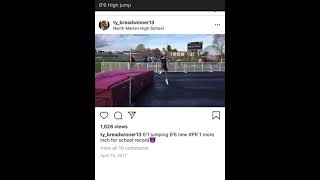 Tyller Hanrahan State High Jump Champion 2017 6 6quotPR at North Marion [upl. by Frederique254]