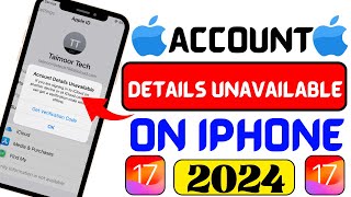 How to fix account details unavailable 2024  How to fix account details unavailable in iPhone 2024 [upl. by Jochbed]