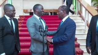 Entretien du Président SEM Alassane OUATTARA avec le Chanteur américain AKON [upl. by Annod]