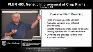 plbr403  Genetic Improvement of Crop Plants  Lecture 1 [upl. by Pedaias]