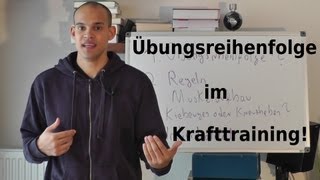 Muskelaufbautraining  Übungsreihenfolge  Teil 1 Krafttraining Trainingsplan Übungen [upl. by Dlareg191]