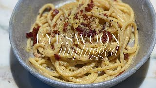 Lemony Carbonara Bucatini  EyeSwoon Unplugged [upl. by Lawtun]