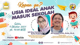 Kapan Ya Usia Ideal Anak Masuk Sekolah [upl. by Sillad]