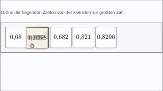 Vergleichen von Dezimalzahlen Sortierung von der kleinsten zur größten Zahl [upl. by Veronique]
