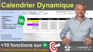 💥SHEETS💥 Elaborer un calendrier dans Google Sheets avec 10 fonctions cas dusage [upl. by Asiulairam71]