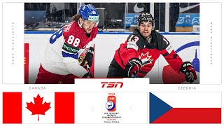 Czechia vs Canada Highlights  2024 Mens World Hockey Championship [upl. by Esorbma]