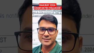 Railway Exam Dates Released 🥰 2024 exam railway Alp rpf inspector [upl. by Nirot]