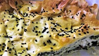 YUFKA BÖREK GEFÜLLT MIT SCHAFSKÄSE UND SPINAT  VEGETARISCH  Lecker [upl. by Auqinahs196]