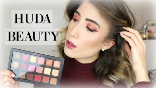 Paleta HUDA BEAUTY Rose Gold Edition  REVIEW  LOOK [upl. by Porta]