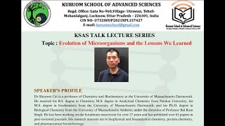 Evolution of Microorganisms and the Lessons We Learned Dr Shuowei Cai KSAS Talk [upl. by Aislehc377]