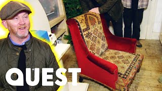 Drew Gets Excited About This £500 Antique Armchair Hidden Away In A Castle  Salvage Hunters [upl. by Teddy]