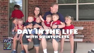 Day in the life with 1 year old quintuplets [upl. by Nodyroc]