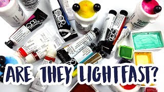 WILL IT LIGHTFAST  Watercolors Part 1 [upl. by Hyacinthia]