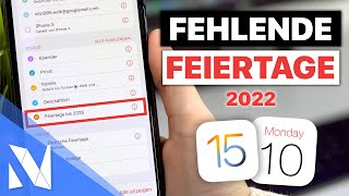 iPhone KalenderBug Fehlende Feiertage in 2022  Das ist die Lösung  NilsHendrik Welk [upl. by Adnaerb680]