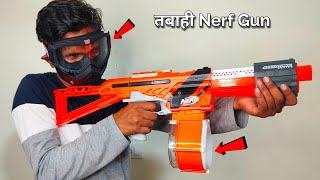 Nerf NStrike Elite AccuStrike AccuTrooper Blaster Unboxing amp Testing  Chatpat toy tv [upl. by Ailecec]