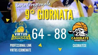 PROFESSIONAL LINK VIRTUS CERMENATE vs CASORATESE BASKET 11112023 ore 2100 [upl. by Hoffer]