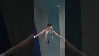 At Tokyo2020  Quan Hongchans gets two perfect scores in the womens 10m platform 🥇 [upl. by Yecnuahc]