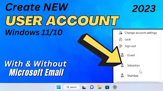 How to Create Multiple User Accounts in Windows 1011 2023 NEW [upl. by Stock659]