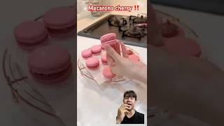 Macarons cherry ‼️ ケーキ macaron macarons dessert cemilan [upl. by Howland]