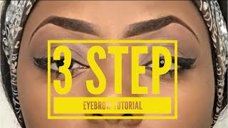 How to make HIGH ARCHED EYEBROWS An EASY 3 Step Eyebrow Tutorial  Perfect Eyebrows For Beginners [upl. by Elie]