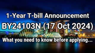 1Year Tbill BY24103N 17 Oct 2024 Announcement [upl. by Kcirederf896]