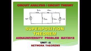 Superposition theorem problem  Circuit analysis  Circuit theory  EC8251 [upl. by Lorraine]