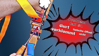 🆘 Hilfe Spanngurt lässt sich nicht lösen 🛑 Spanngurt öffnen Problemfall verklemmt [upl. by Notsob]