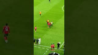 Cristiano was substituted and walking off with a pitch invader [upl. by Harday864]